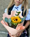 Букет учителю Подсолнух с эвкалиптом №40