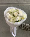 Букет облачко с ромашкой и хлопком