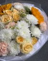 Букет Солнечный день с подсолнухами , ромашками и хризантемами