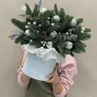 Шляпная коробка Серебро