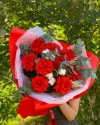 Букет французских роз франция в снегу